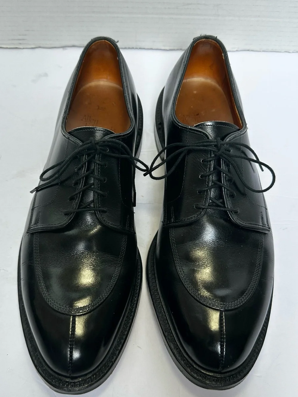 Allen Edmonds Men’s Black Walton Oxfords Lace Up Split Front Dress Shoes-Size 11